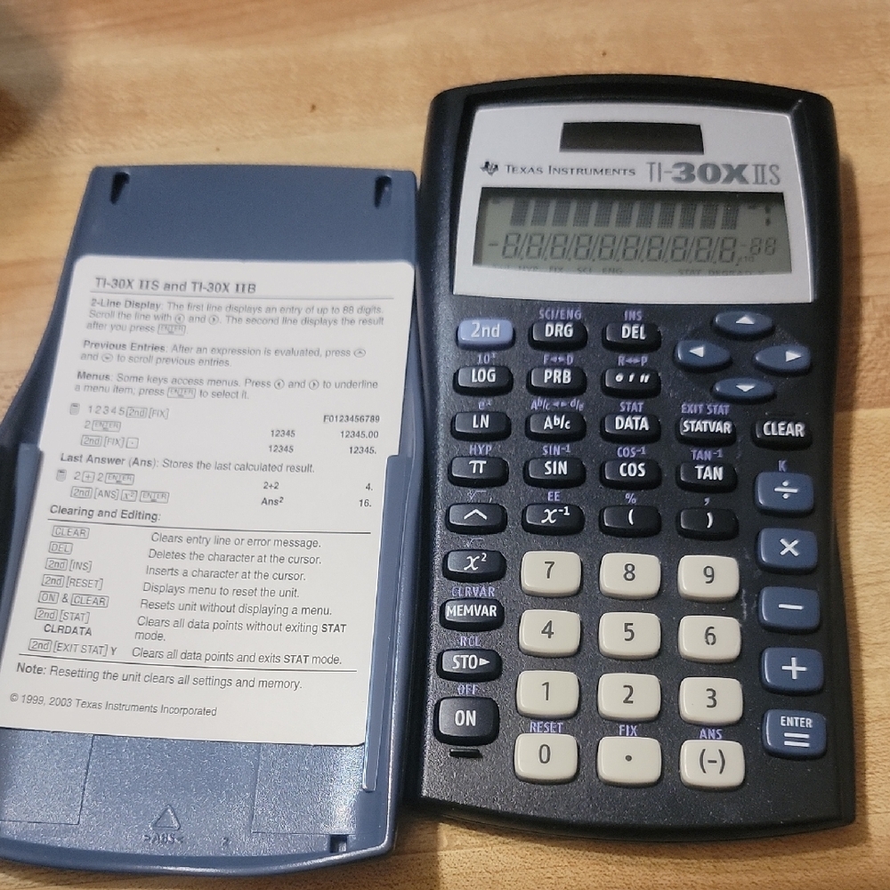 Texas Instruments TI-30X IIS Black and Blue Scientific Calculator